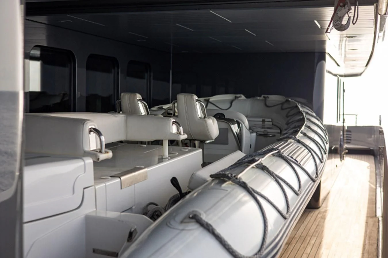 inside of a vehicle aboard VIBRANCE Yacht for Sale