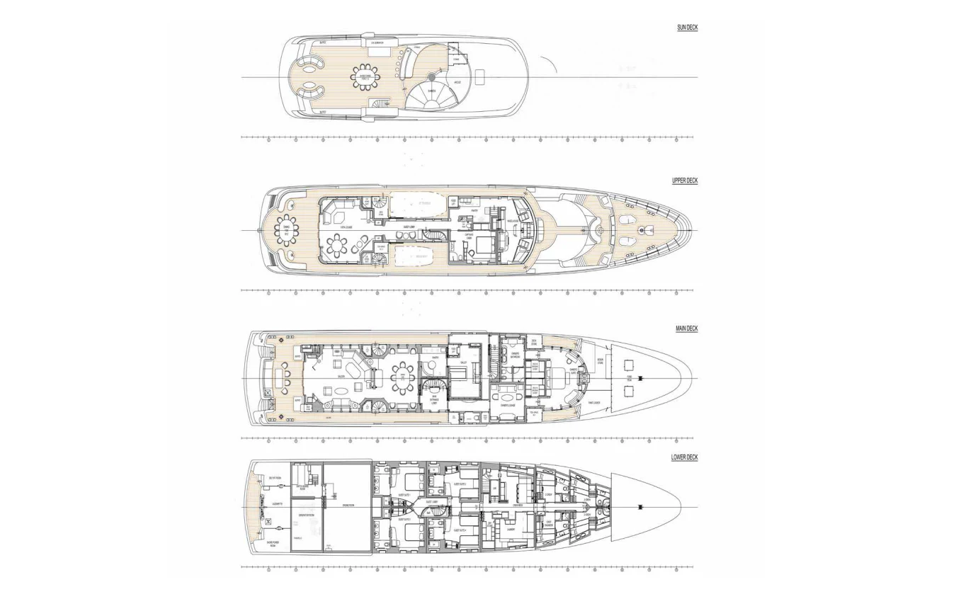 diagram aboard VIBRANCE Yacht for Sale