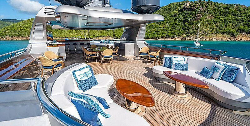 a boat on the water aboard VIBRANCE Yacht for Sale