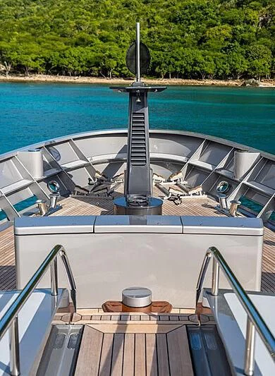 a large metal tower on a boat aboard VIBRANCE Yacht for Sale
