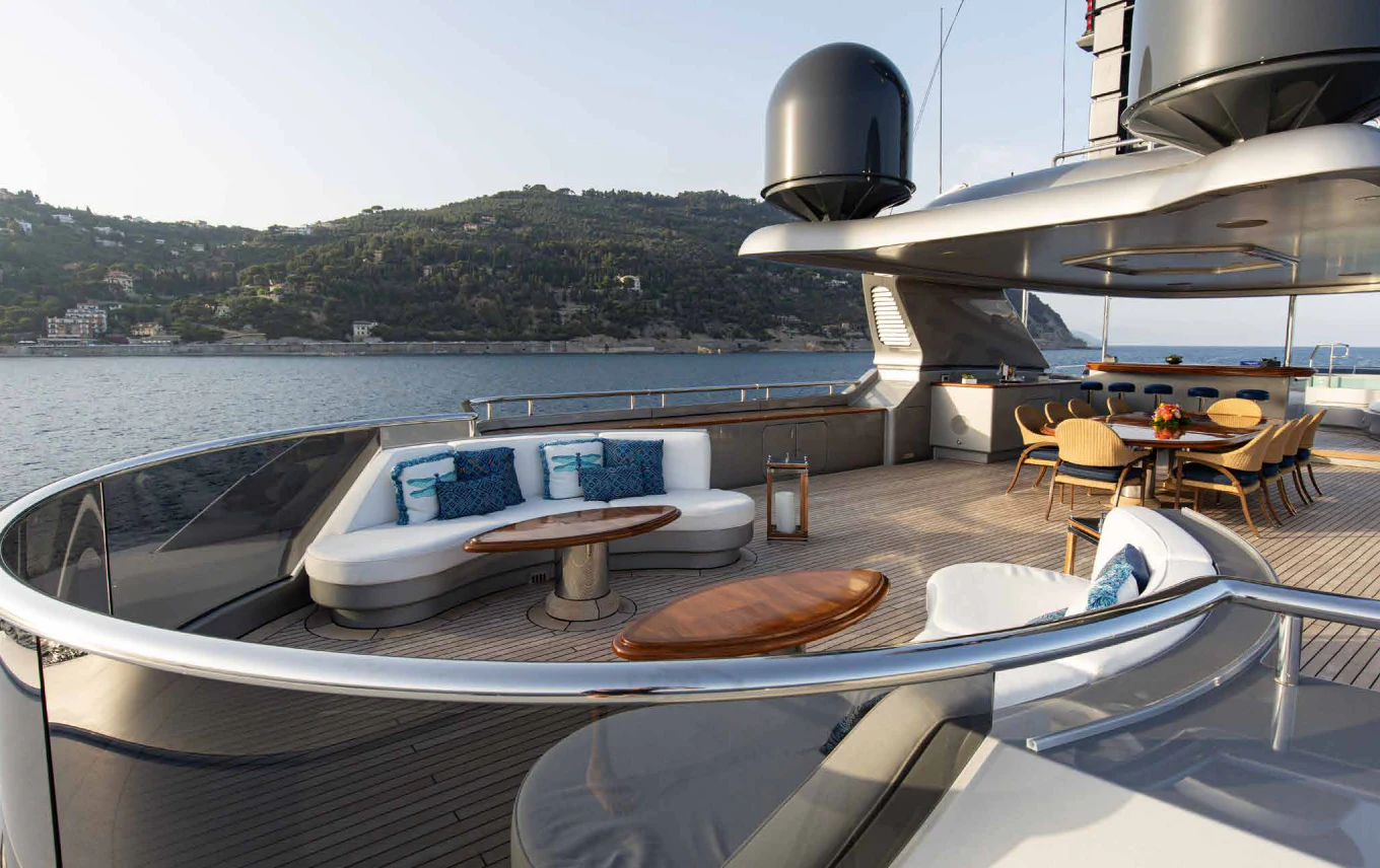a boat on the water aboard VIBRANCE Yacht for Sale