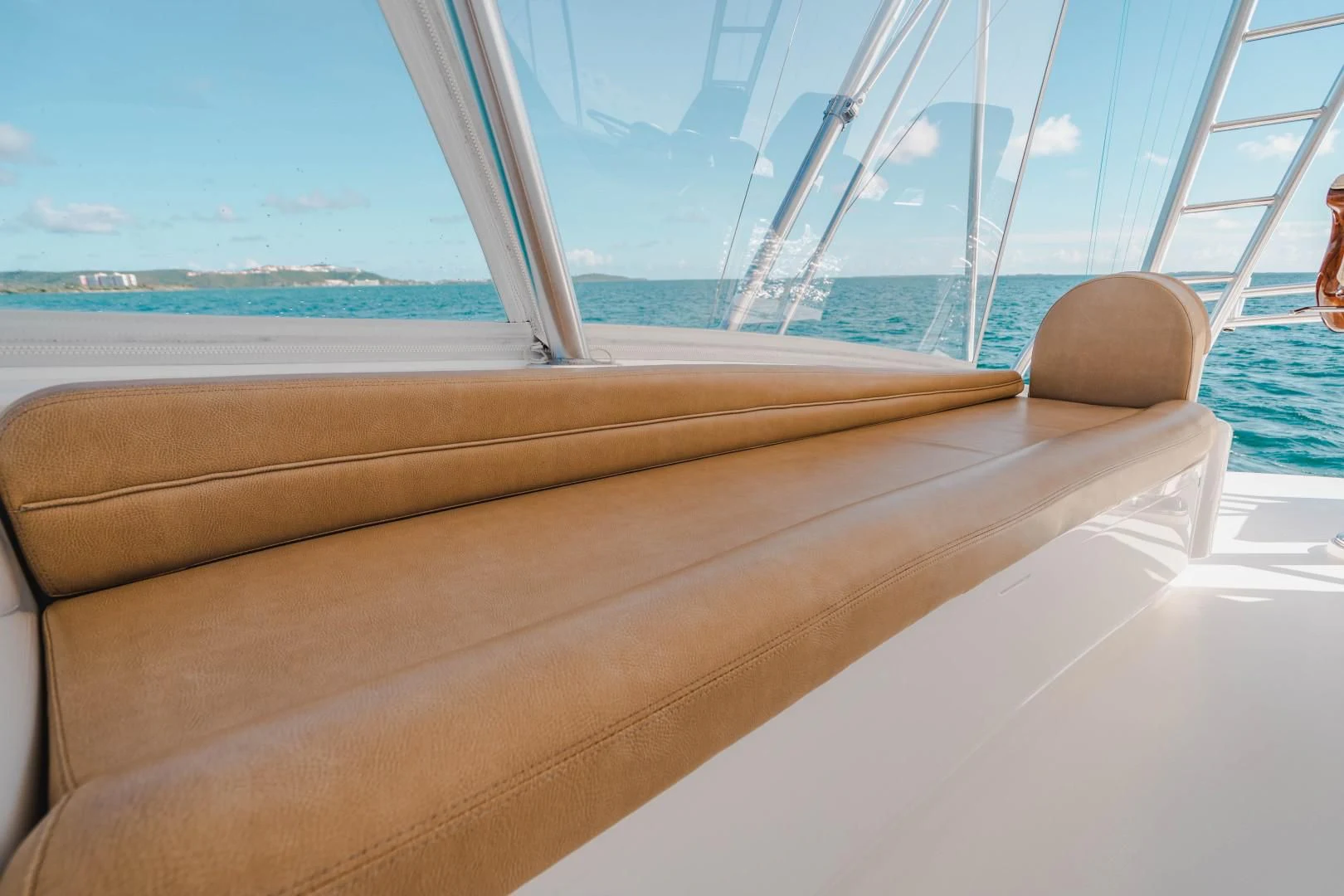 a wooden boat on the water aboard PLAN B Yacht for Sale