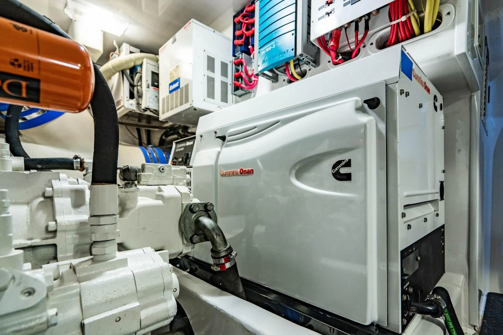 a machine in a room aboard PLAN B Yacht for Sale