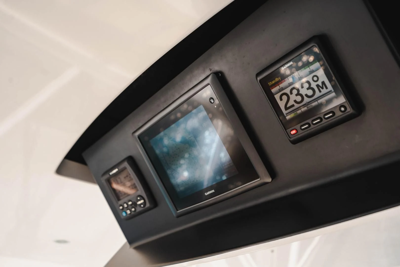 a couple of electronic devices aboard PLAN B Yacht for Sale