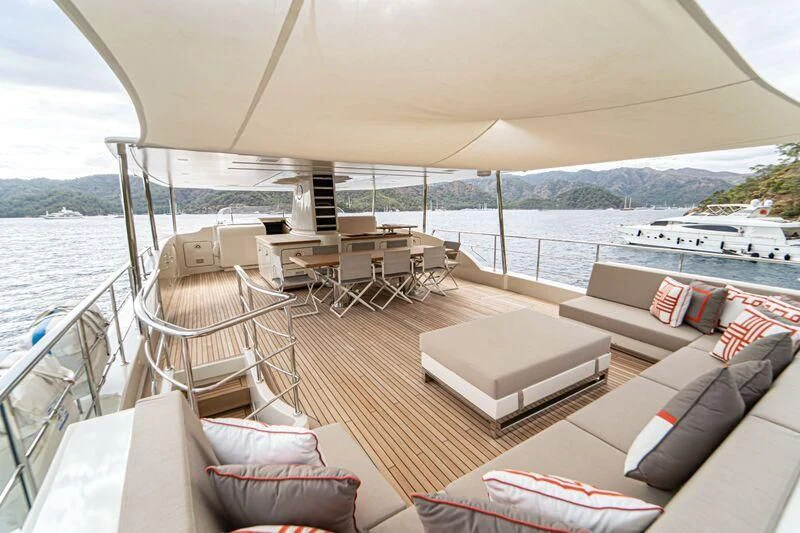 a boat on the water aboard SOUTH SEA Yacht for Sale