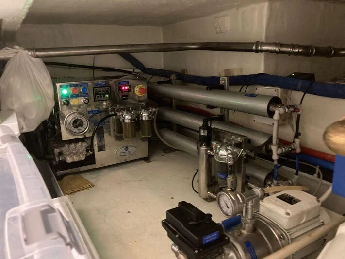 a close-up of a machine aboard SOUTH SEA Yacht for Sale