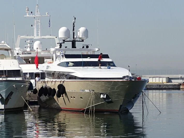 a couple of boats are parked in the water aboard LOANA Yacht for Sale