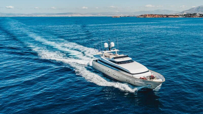 a boat on the water aboard LOANA Yacht for Sale