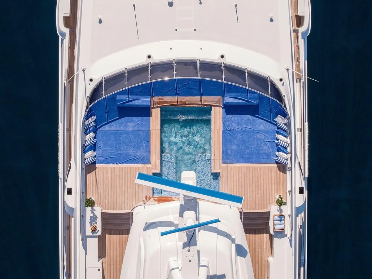 a ladder with a window aboard COCKTAILS Yacht for Sale