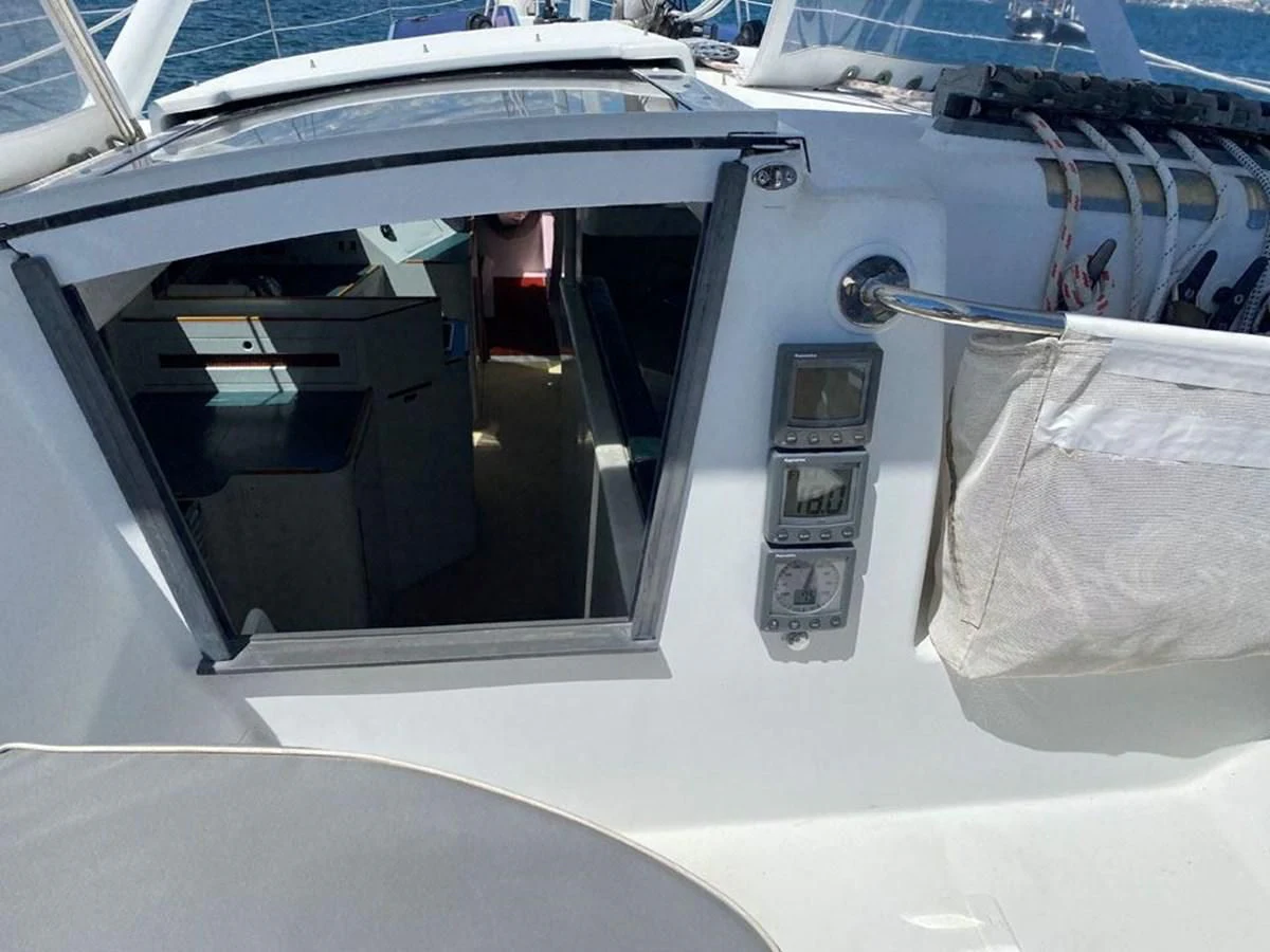 the inside of a car aboard ROUTE 66 Yacht for Sale