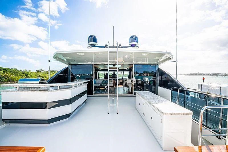 a boat on a body of water aboard VOYAGER Yacht for Sale
