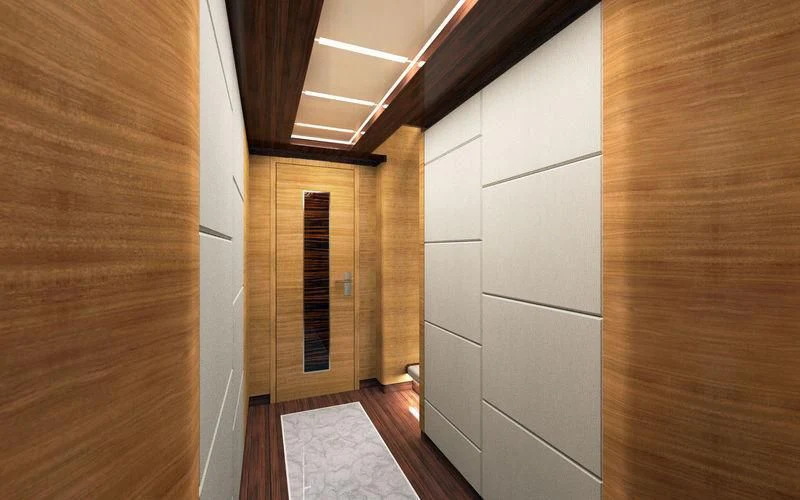 a room with wooden cabinets aboard VOYAGER Yacht for Sale