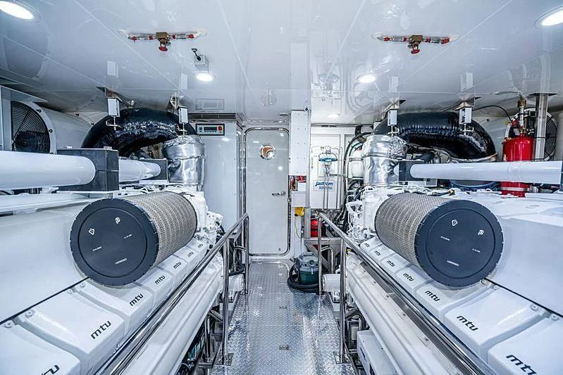 a room with several machines aboard VOYAGER Yacht for Sale