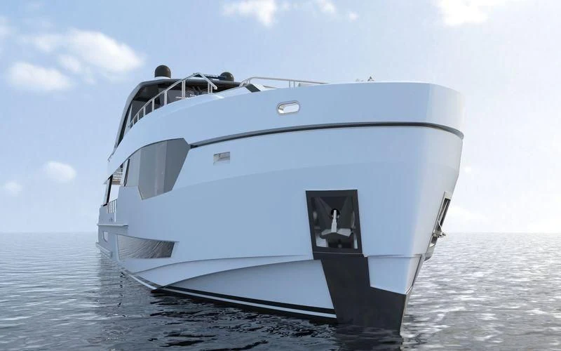 a boat in the water aboard VOYAGER Yacht for Sale