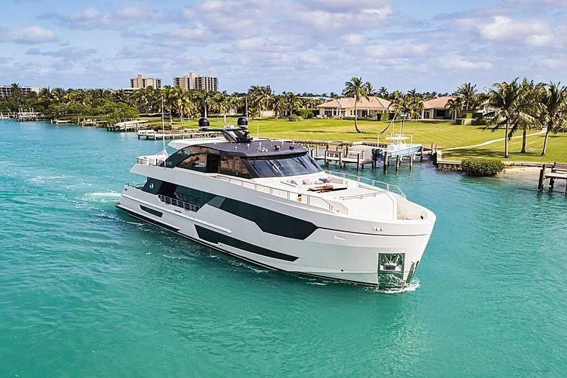 a boat in the water aboard VOYAGER Yacht for Sale