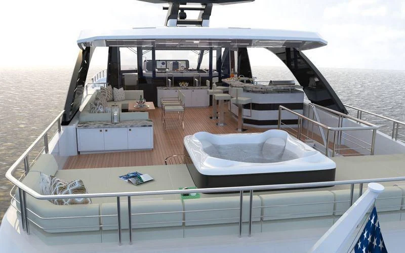 a boat on the water aboard VOYAGER Yacht for Sale