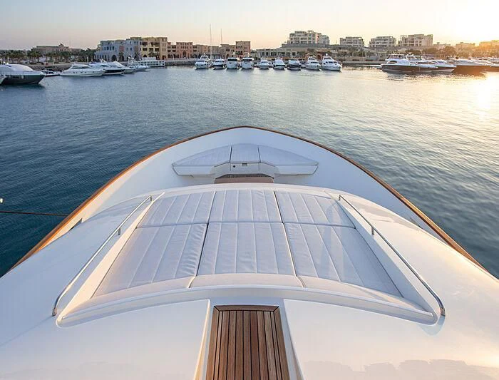 a boat on the water aboard MIRA 1 Yacht for Sale