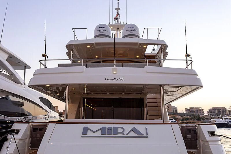 a large white ship aboard MIRA 1 Yacht for Sale