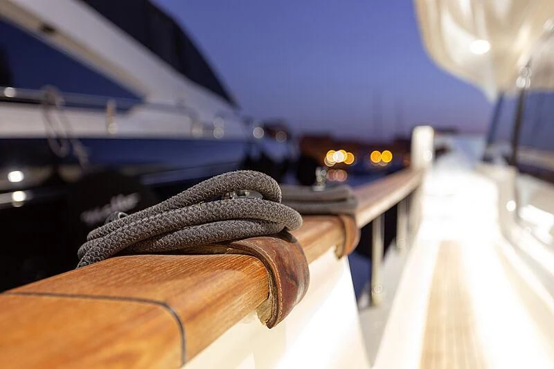 a close-up of a car aboard MIRA 1 Yacht for Sale