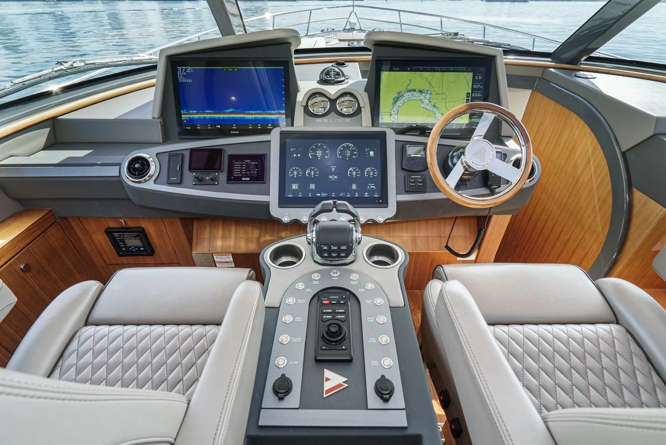 a car on a boat aboard VALENCIA Yacht for Sale