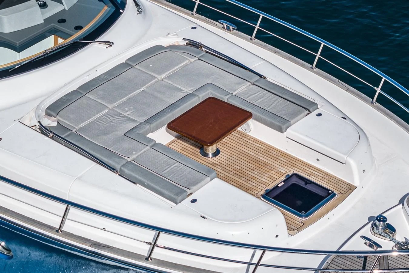a large white ship with a laptop on it aboard VALENCIA Yacht for Sale