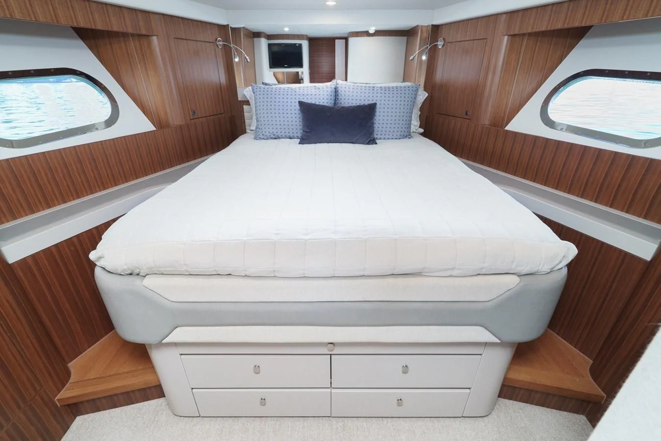 a bed in a cabin aboard VALENCIA Yacht for Sale