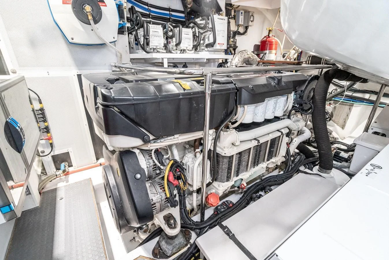 a close-up of a machine aboard VALENCIA Yacht for Sale