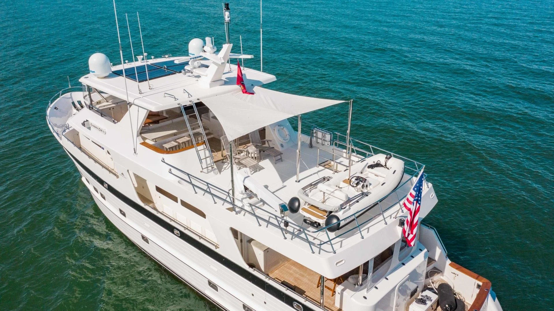 a boat in the water aboard ON LIBERTY Yacht for Sale