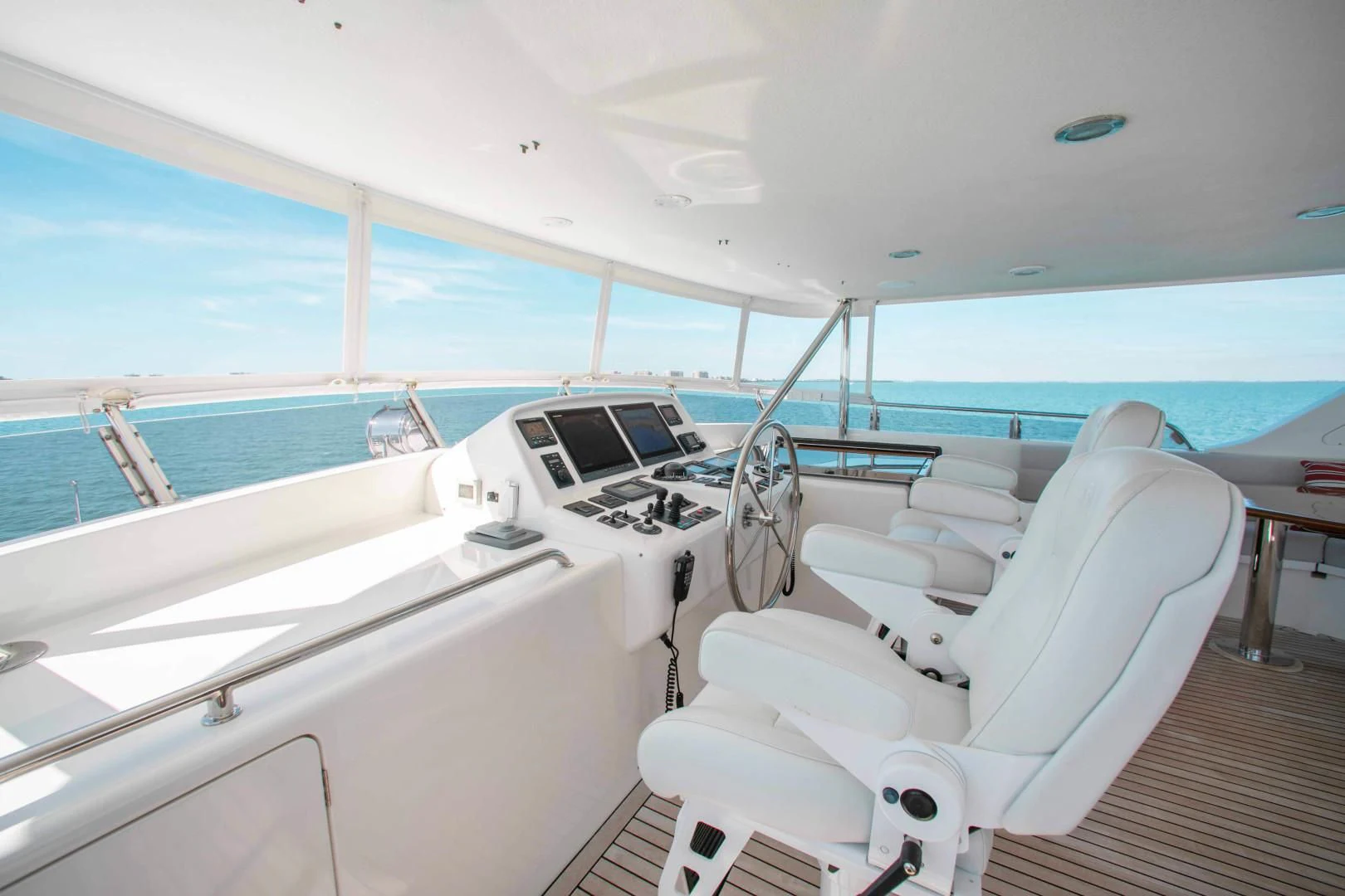 a boat with a couple of seats aboard ON LIBERTY Yacht for Sale