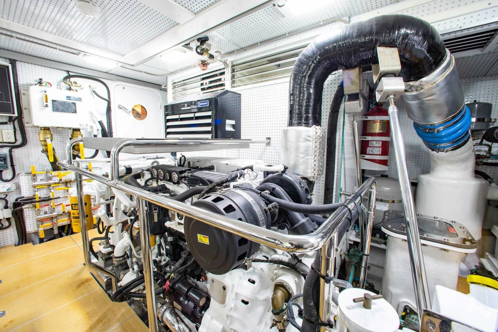 a machine in a factory aboard ON LIBERTY Yacht for Sale