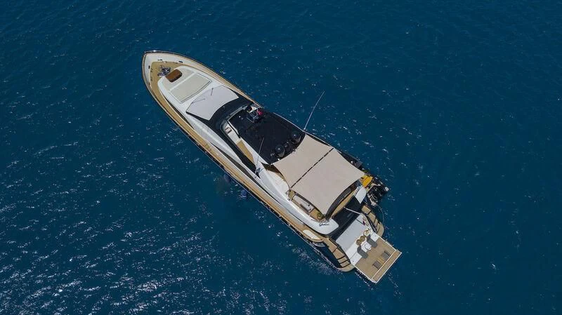 a space ship in the water aboard REFLECT Yacht for Sale