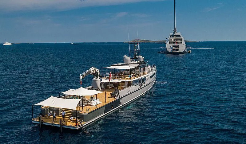 a boat in the water aboard B3 Yacht for Sale