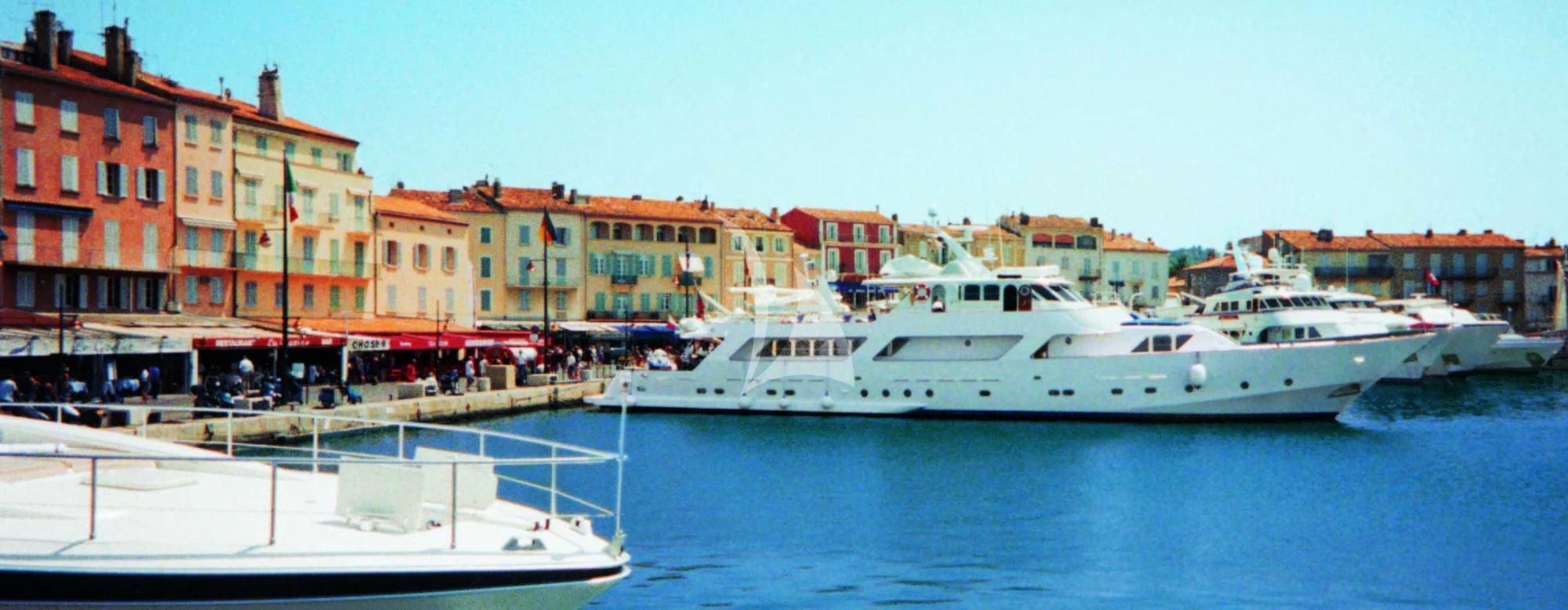 a boat in the water aboard AVA Yacht for Charter