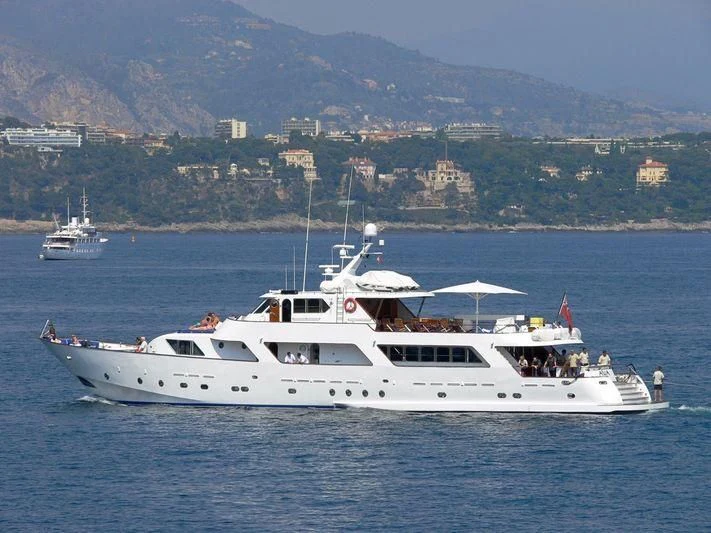 a couple of boats in the water aboard AVA Yacht for Charter