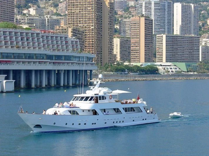 a boat on the water aboard AVA Yacht for Charter