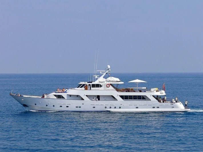 a boat on the water aboard AVA Yacht for Charter