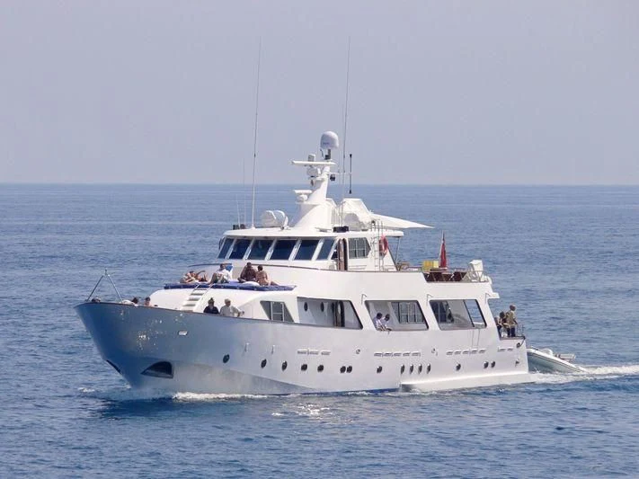a boat on the water aboard AVA Yacht for Charter