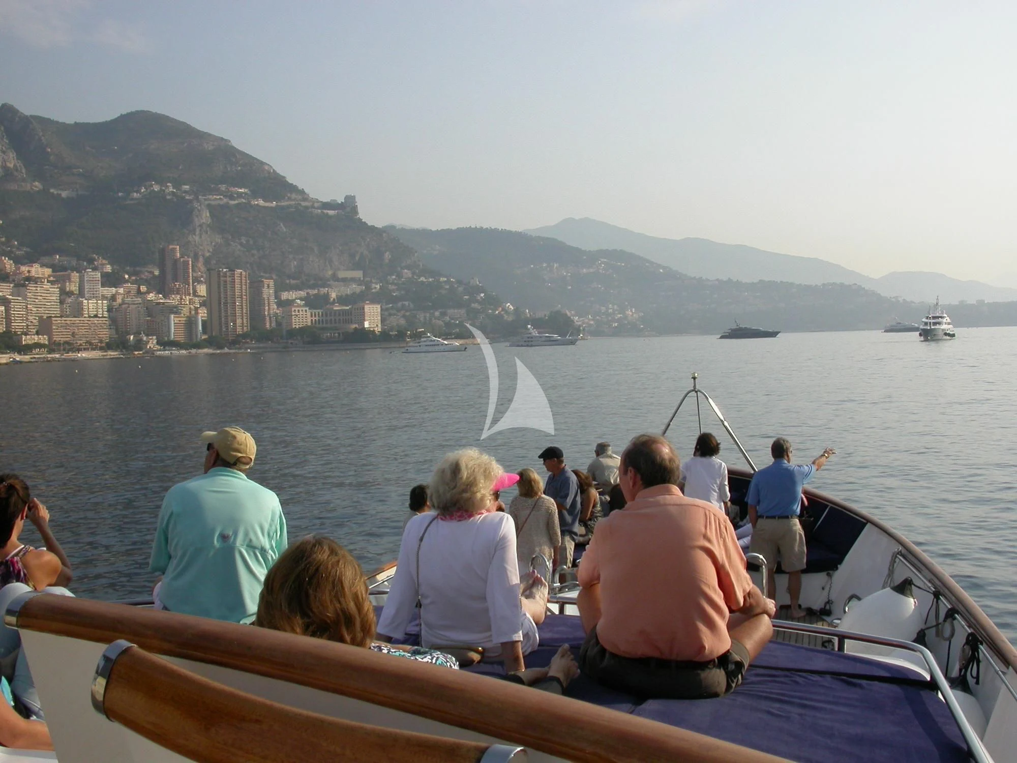 a group of people on a boat aboard AVA Yacht for Charter