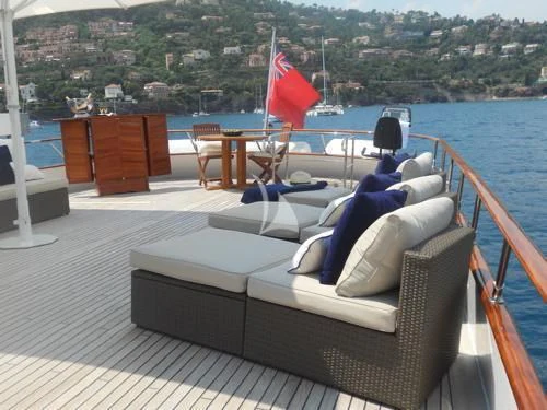 a boat on the water aboard AVA Yacht for Charter