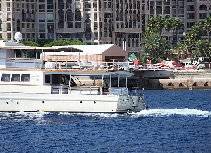 a boat on the water aboard CLARA ONE Yacht for Sale