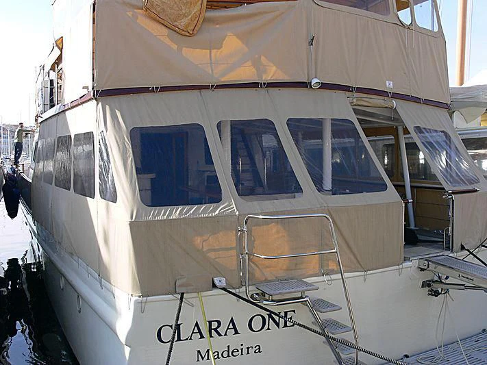 a boat with a ladder aboard CLARA ONE Yacht for Sale