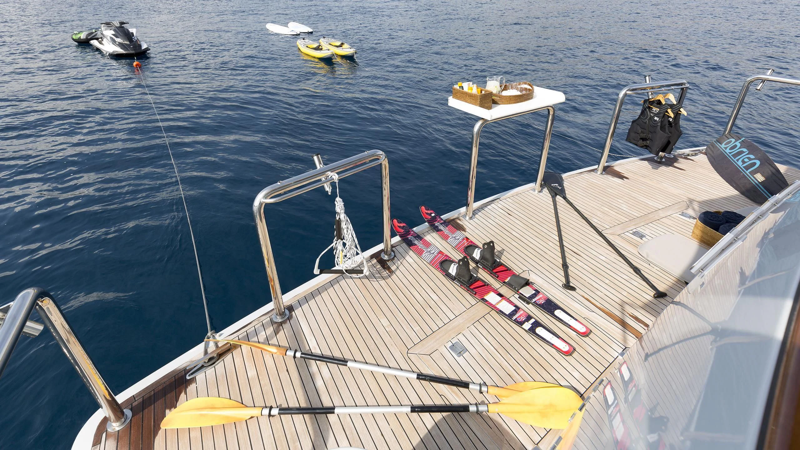 a boat on the water aboard SOLACE Yacht for Sale