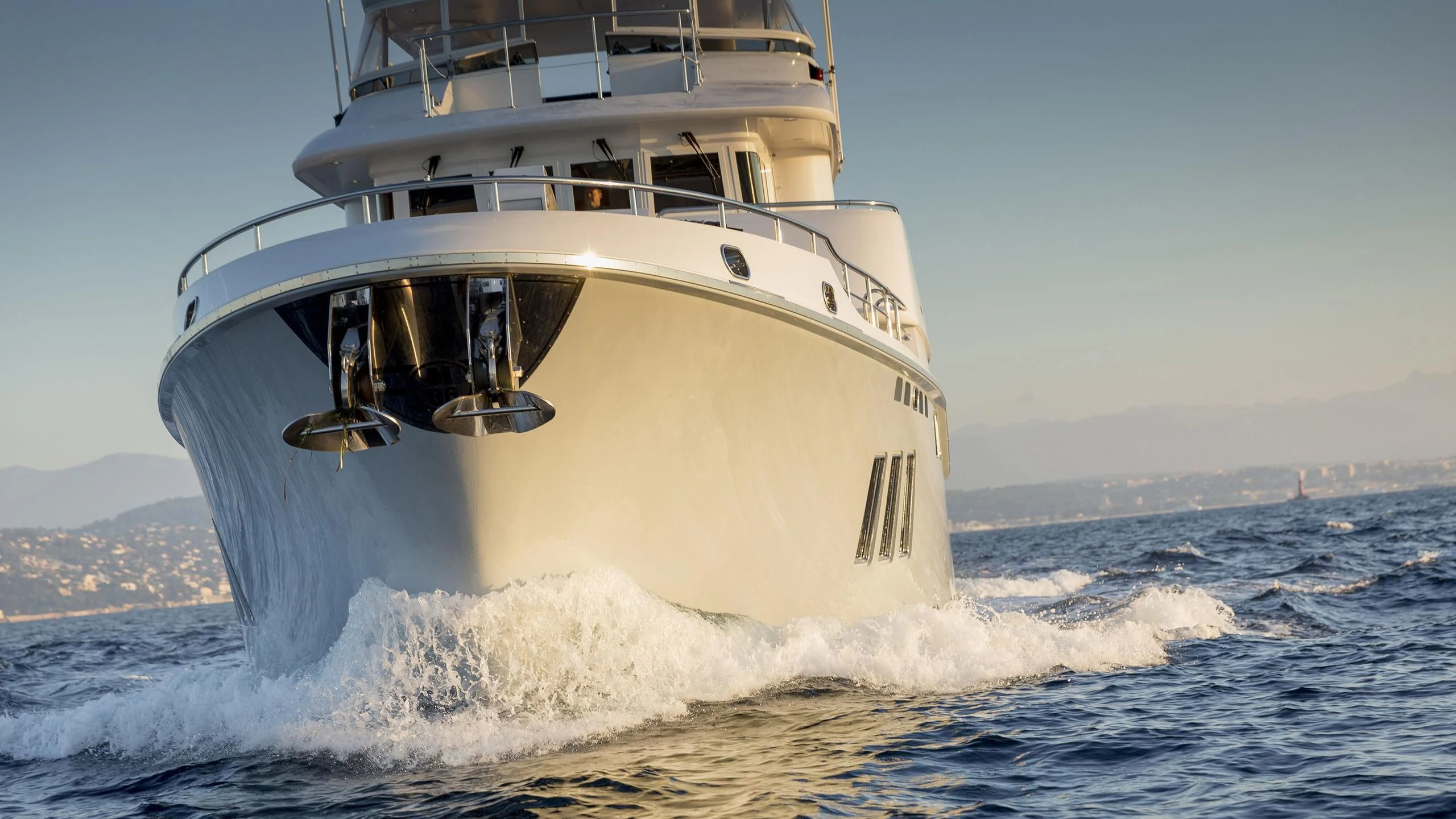 a boat in the water aboard SOLACE Yacht for Sale