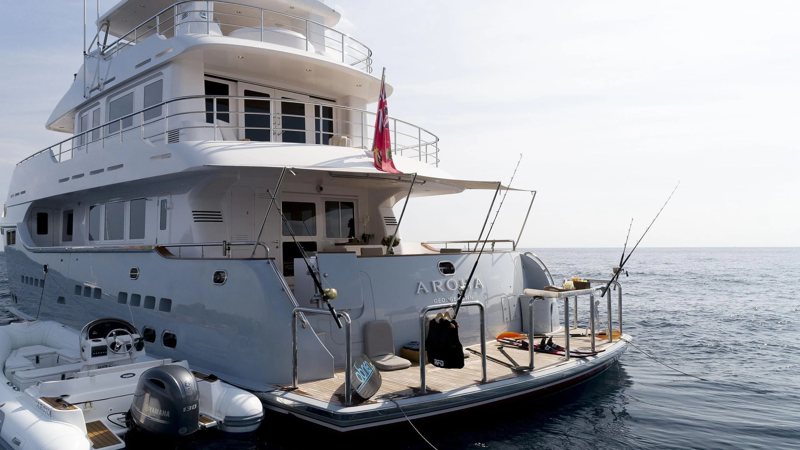 a boat on the water aboard SOLACE Yacht for Sale