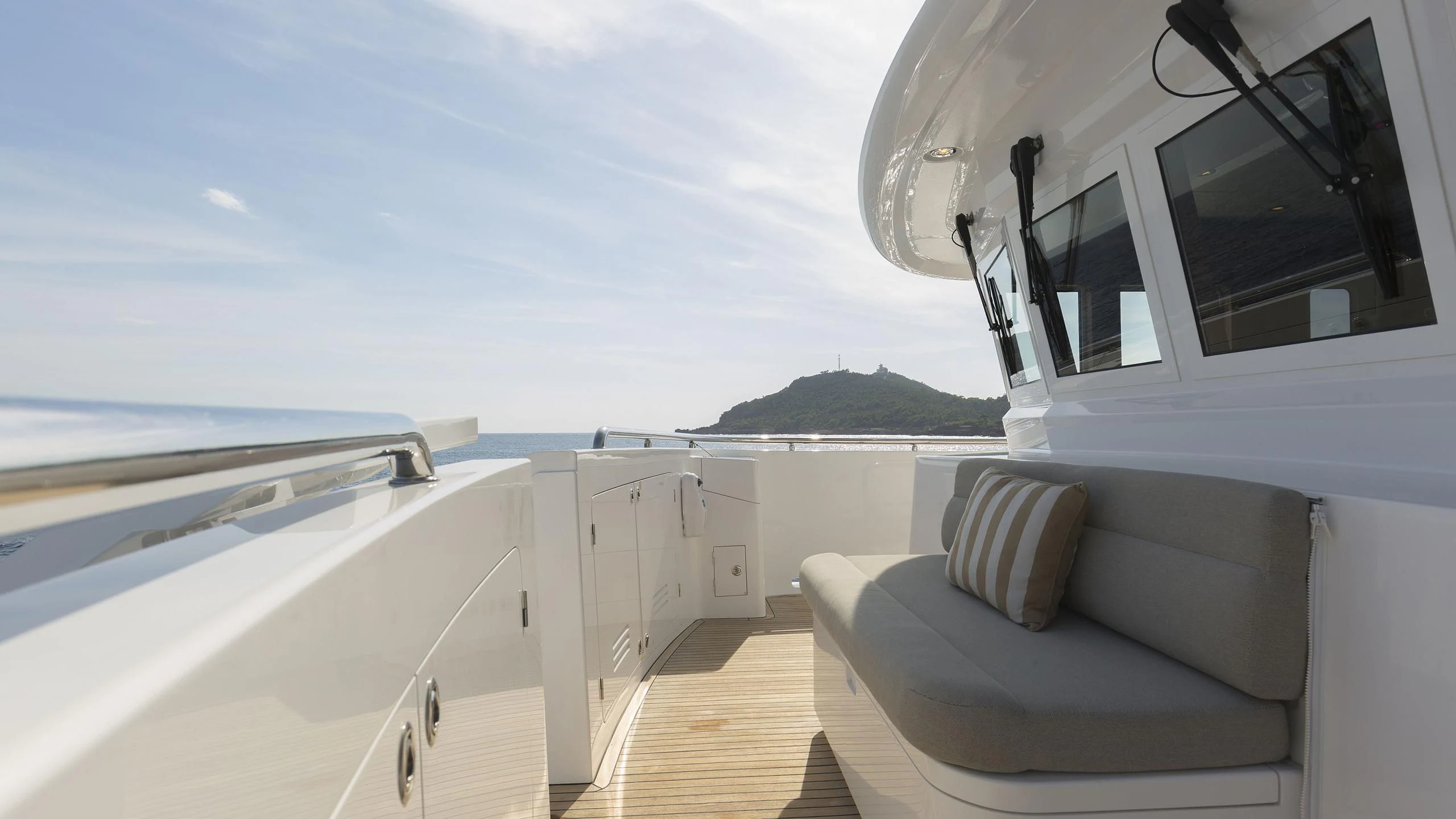 a boat on the water aboard SOLACE Yacht for Sale