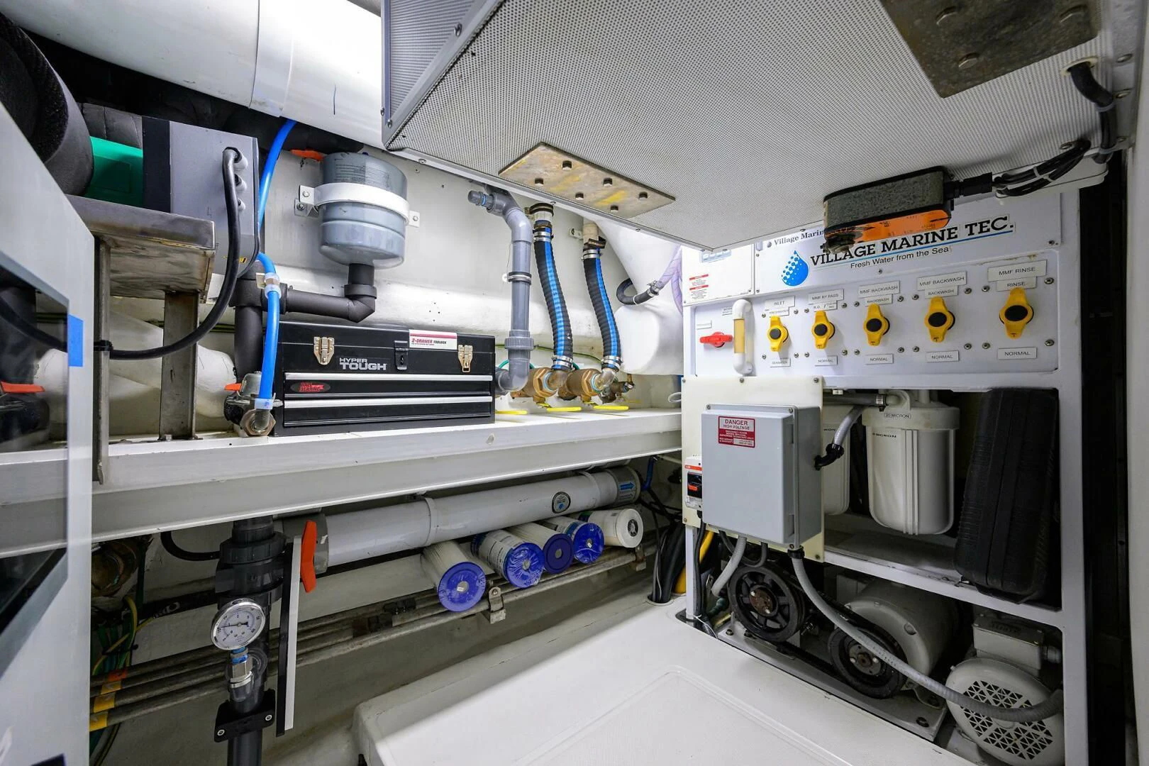 a close-up of a machine aboard SOLACE Yacht for Sale
