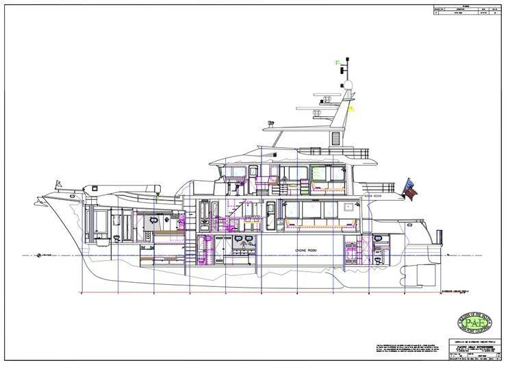 diagram aboard SOLACE Yacht for Sale
