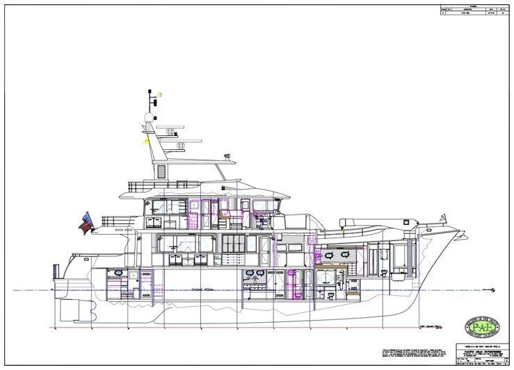 diagram aboard SOLACE Yacht for Sale
