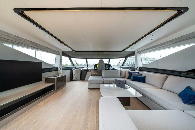 inside of a car aboard WORTH THE WAIT Yacht for Sale