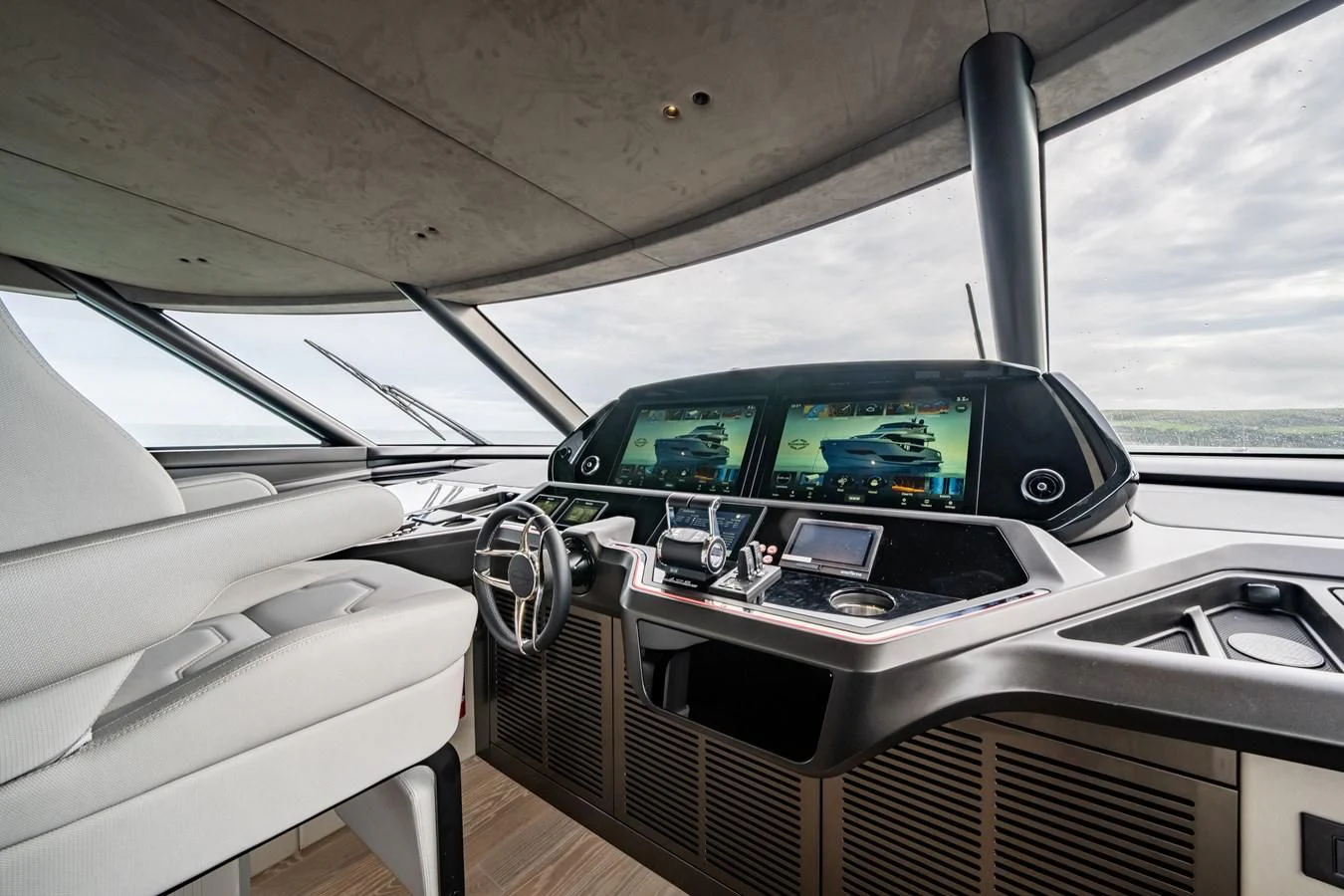 the interior of a car aboard WORTH THE WAIT Yacht for Sale